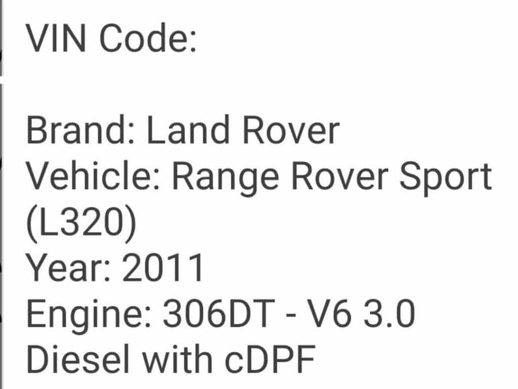 Range Rover Partikül Filtresi L320 V6 3.0 Motor 306DT cDPF 2011